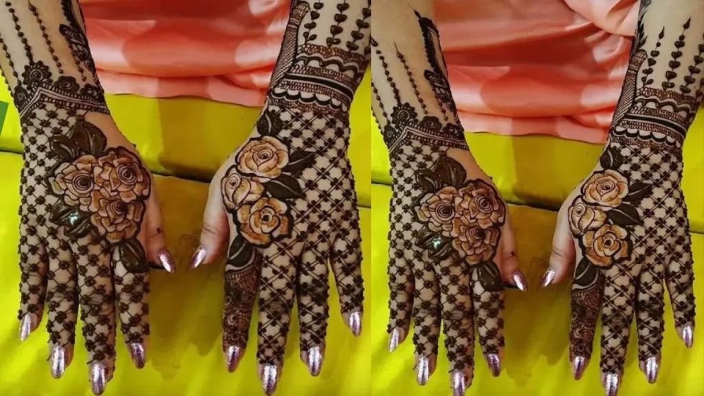 Dulhan Royal Back Hand Mehndi Design