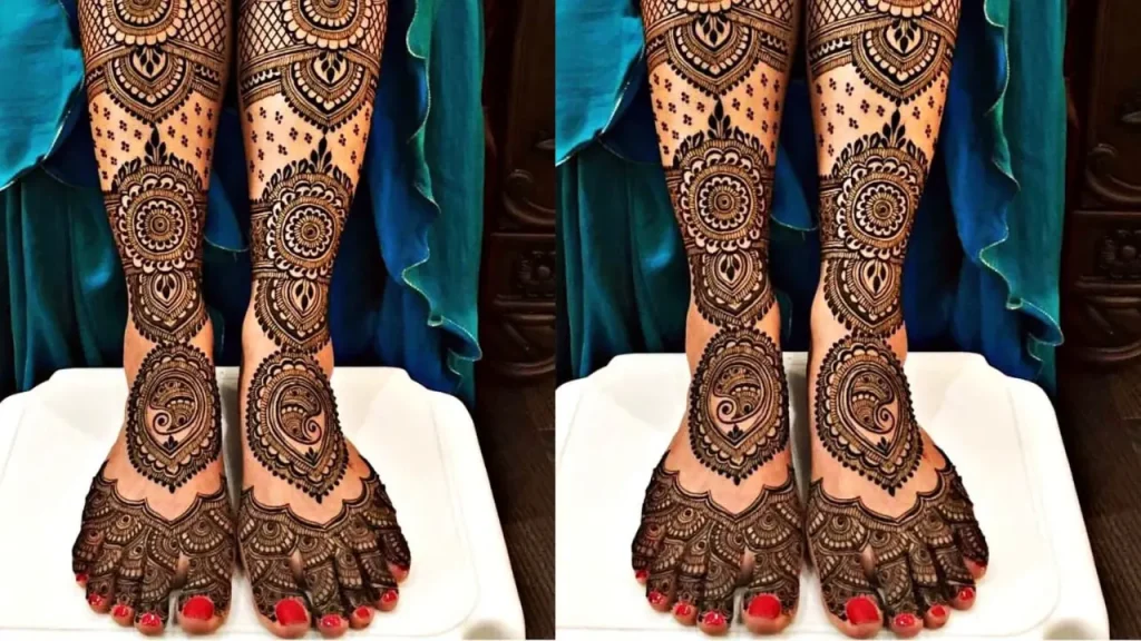 Elaborative Mehndi for Thai& Legs