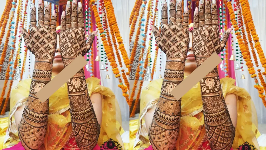 Fusion Dulhan Mehandi Design