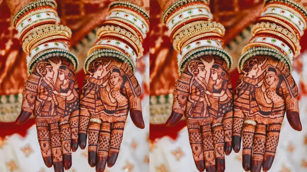 God Potrait Dulhan Mehndi 