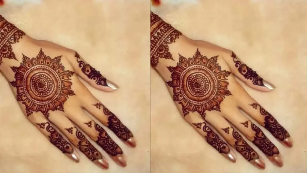 Half Hand Royal Bridal Mehndi Design