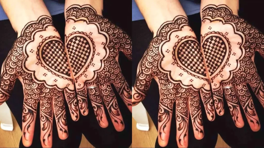 Heart Shaped Mehndi Designs