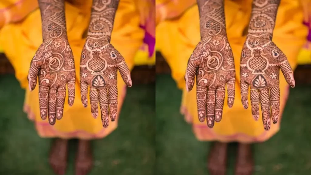 Instrumental theme mehndi design