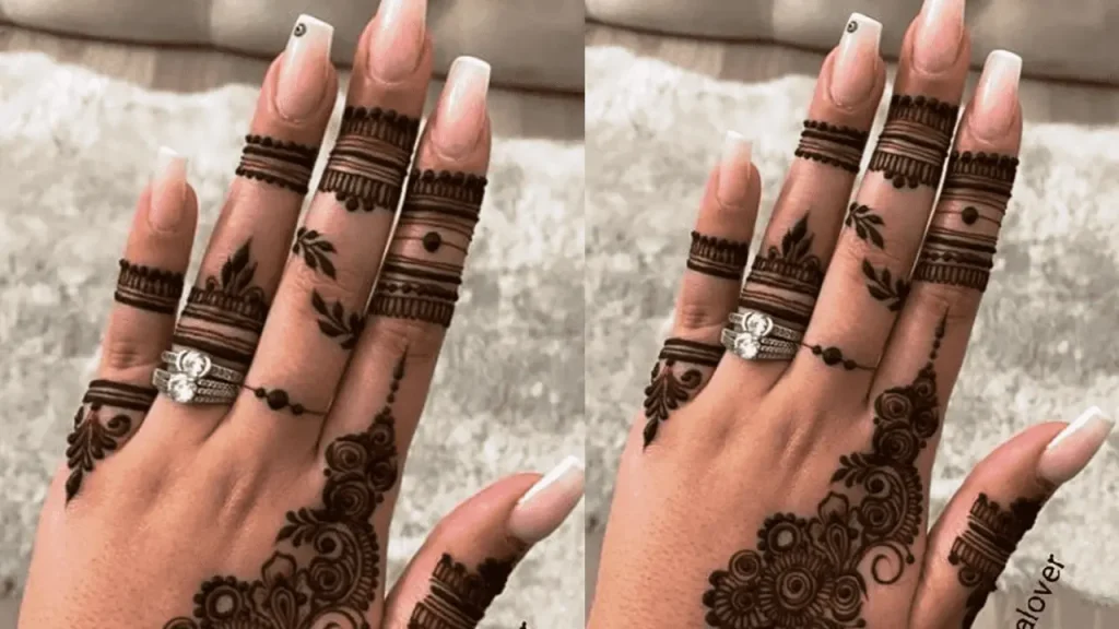 Latest Royal Finger Mehndi Designs