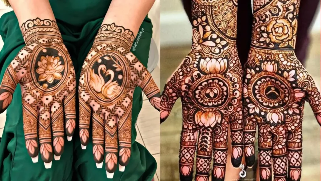 Lotus Motif Circle Mehndi Design