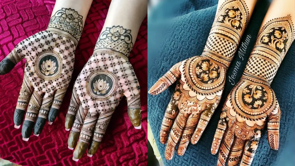 Lotus Motif Circle Mehndi Design