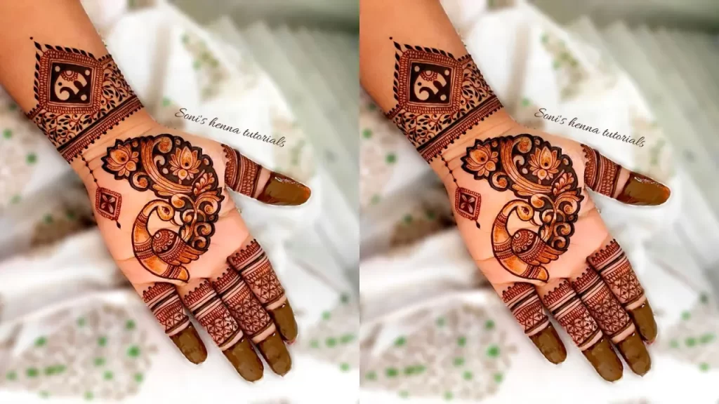 Mehndi jewellary with peacock Mehndi Design