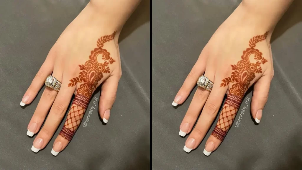 Minimalism Back Hand Mehndi Design