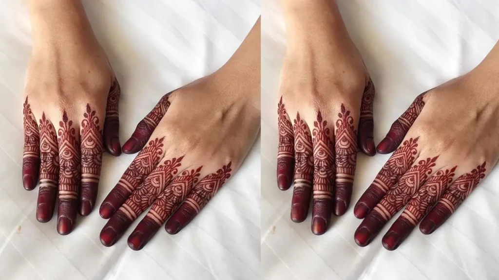 Back Hand Finger Mehndi Designs