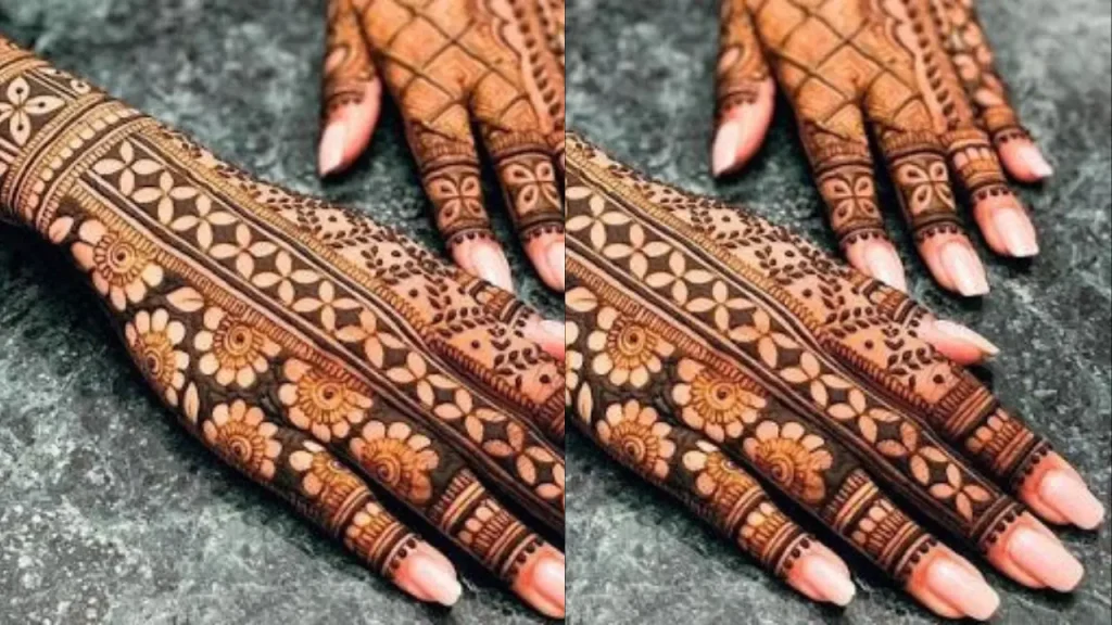 Negative Space Emphasis Mehndi Design