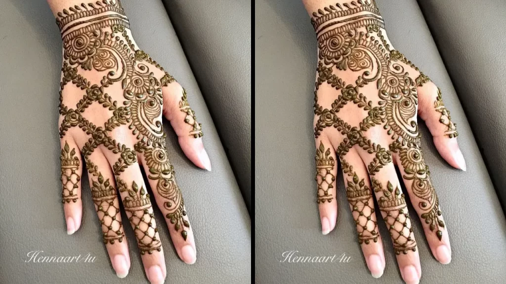 Netted Mehndi Design