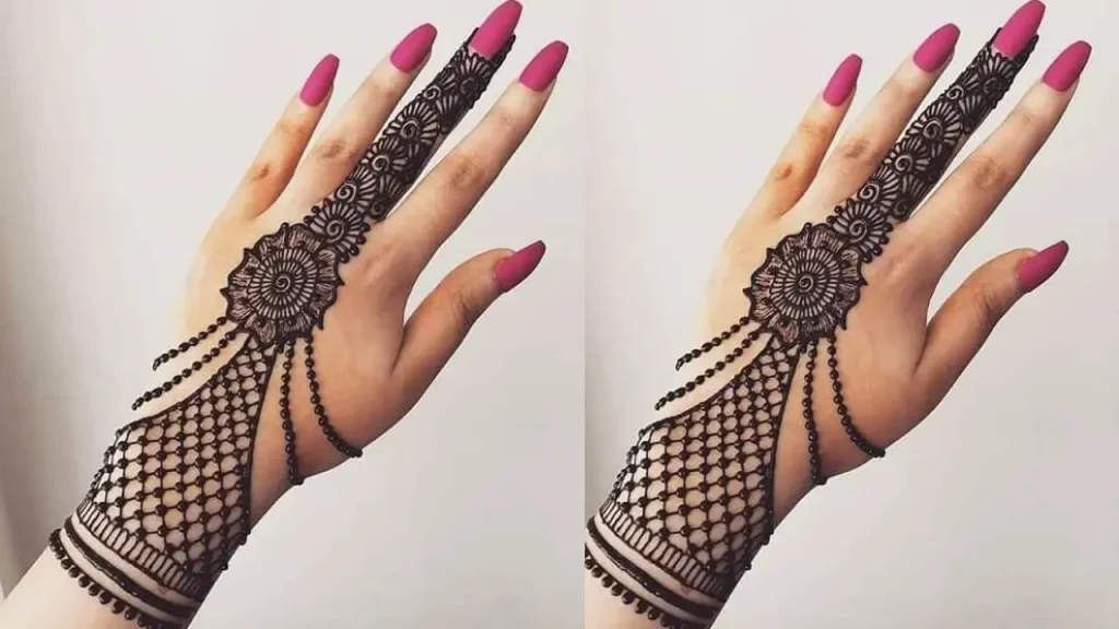 Ornamental Finger Mehndi Design