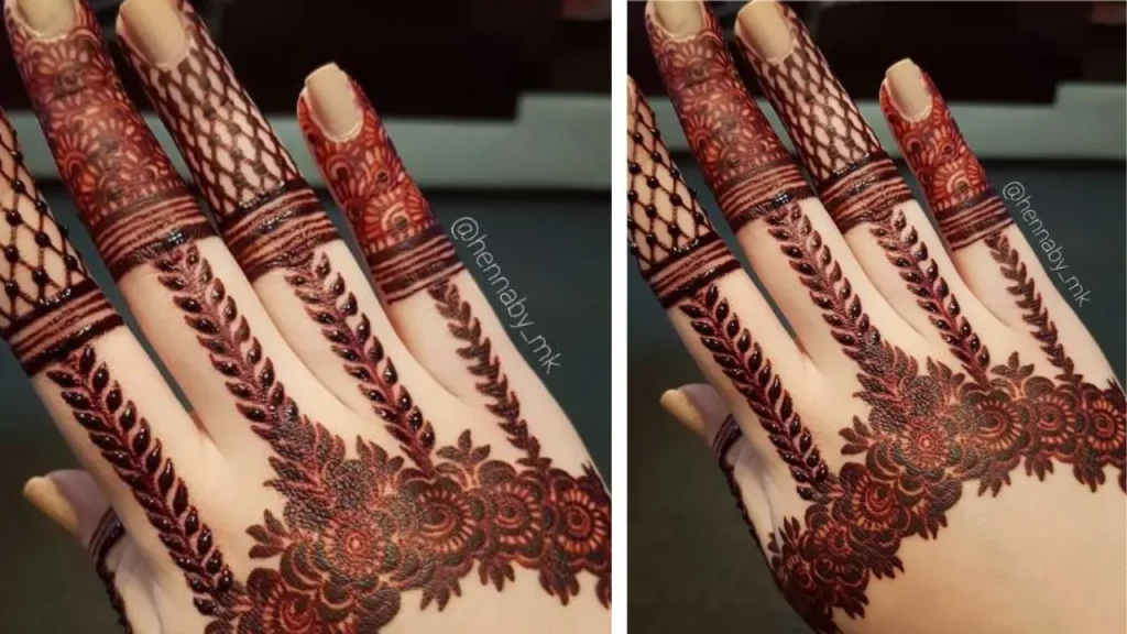 Ornamental Finger Mehndi Design