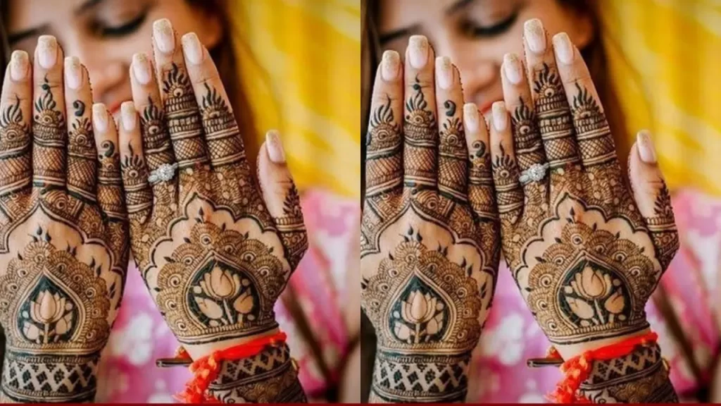 Paisley and Elephant Motifs Mehndi Design