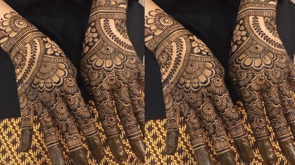 Rajasthani inspired back hand mehndi designs