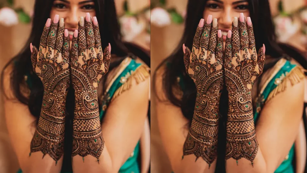 Rajasthani inspired back hand mehndi designs