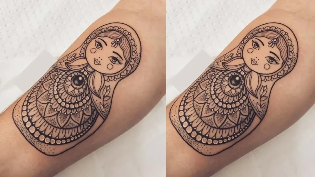 Russian Matryoshka Doll Mehndi Design: 