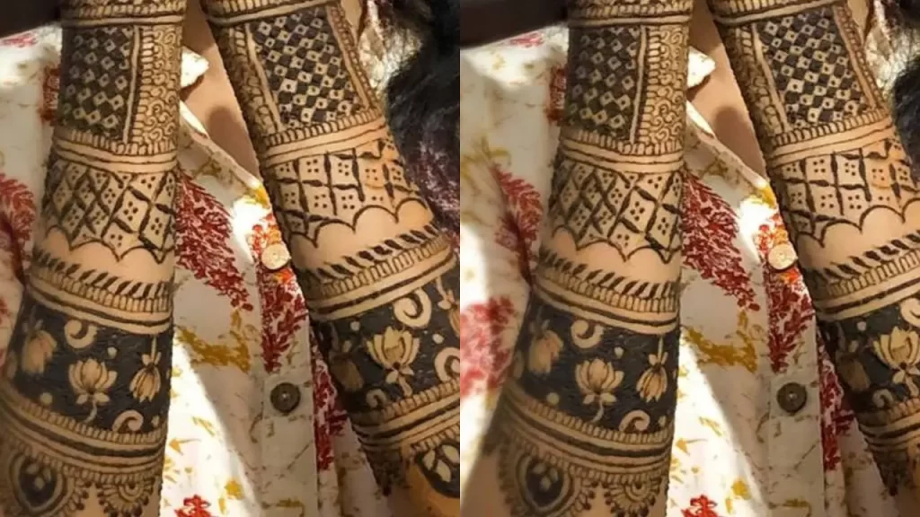 Sanskrit Shloka Mehndi Design