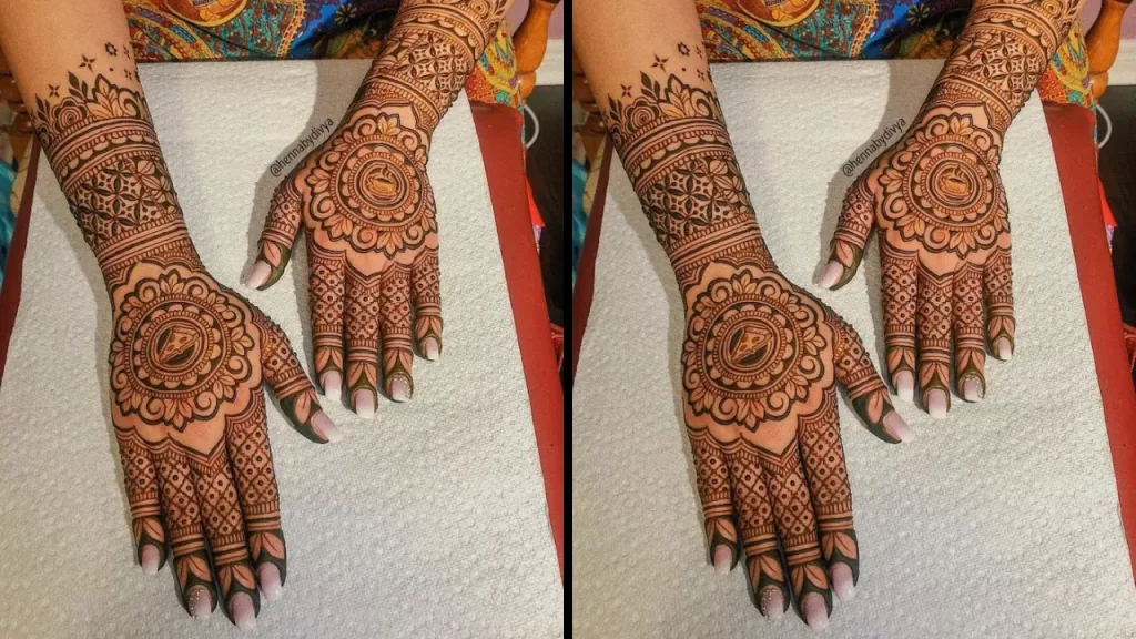 Semi Mandala backside mehndi design