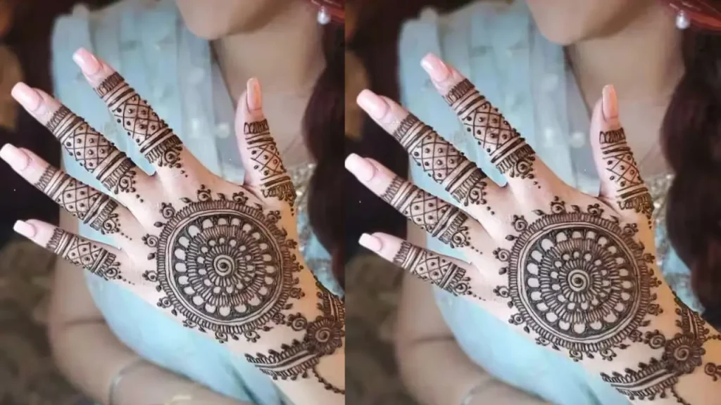 Simple round Mehndi Design