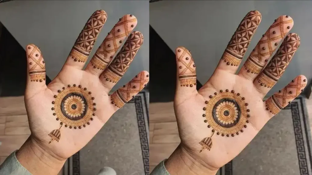 Simple round Mehndi Design