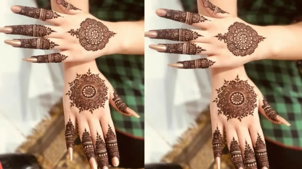 Simple round Mehndi Design