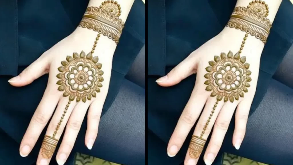 Spiral mehndi dsesign