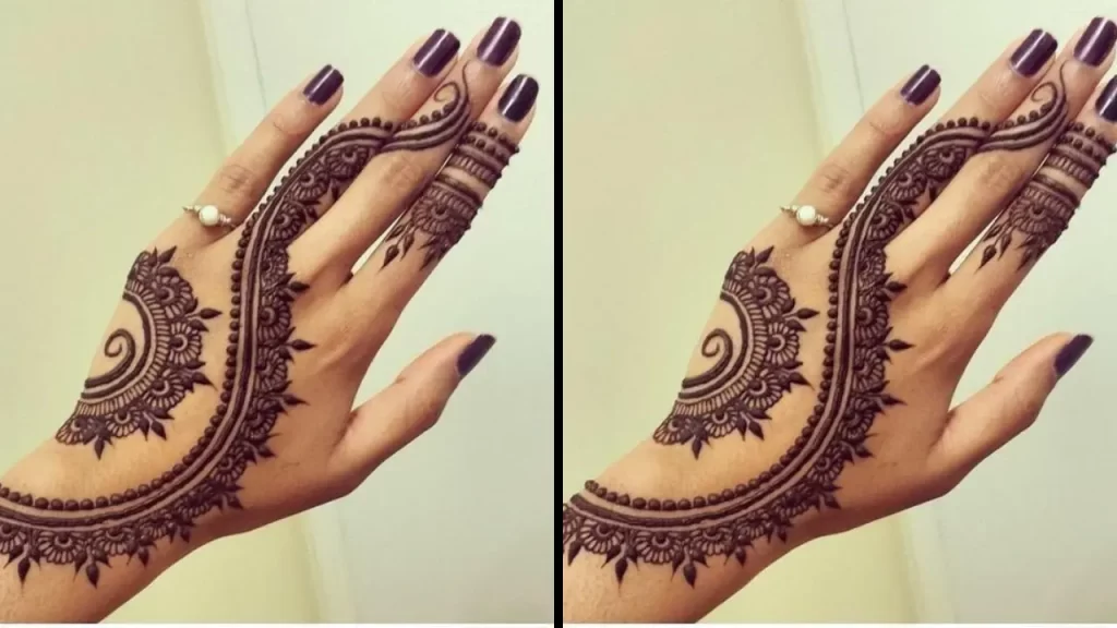 Swirl Backhand Mehndi Design