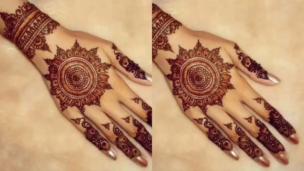 Traditional Chakras and Circles Mehndi Design