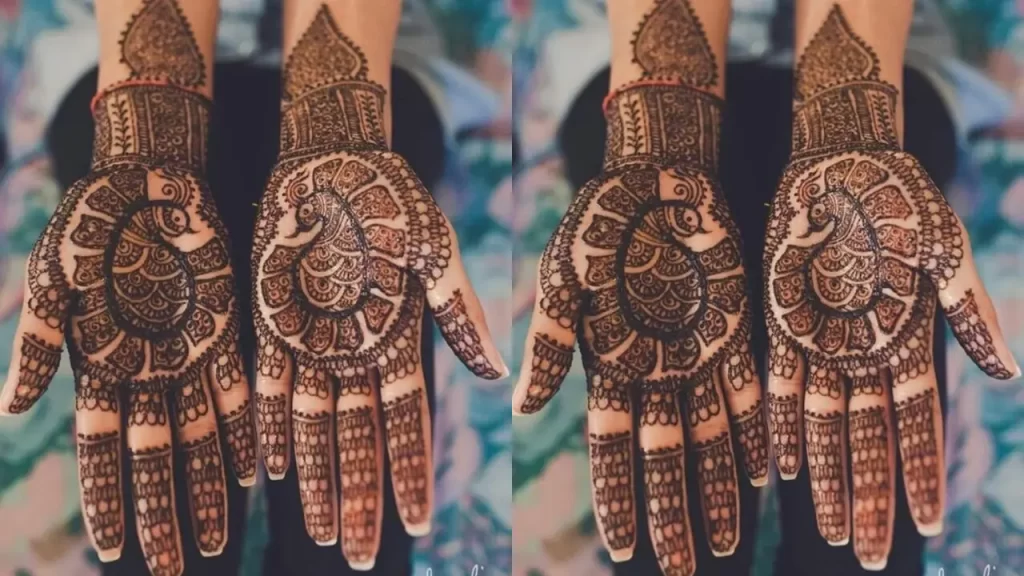 Traditional Peacock Mehndi Design