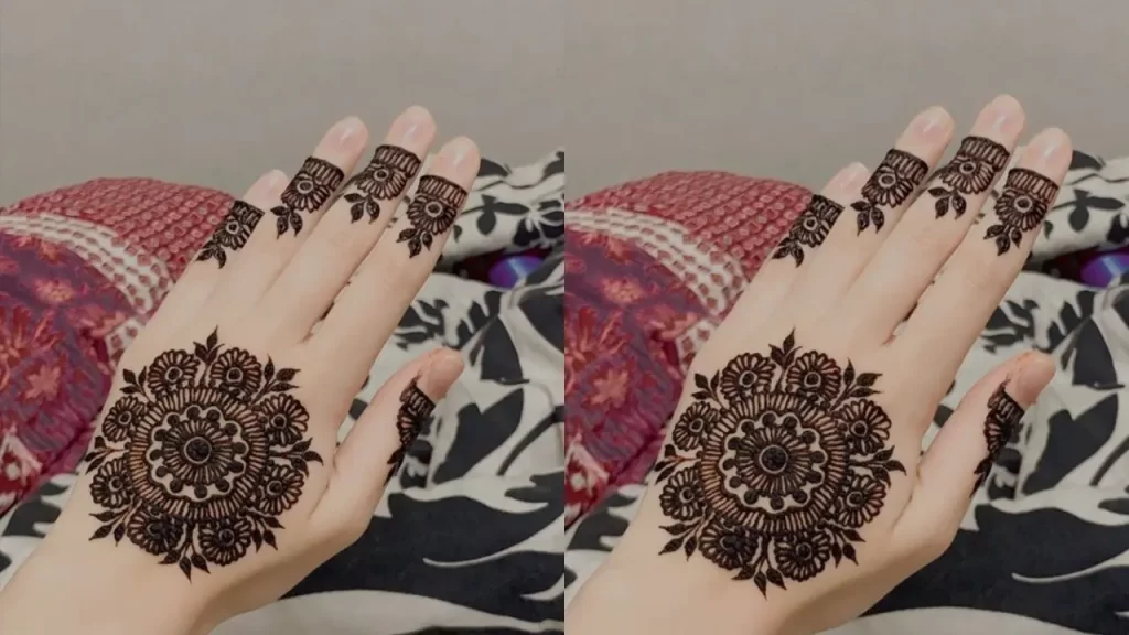 Waterfall Cascade Mehndi Design