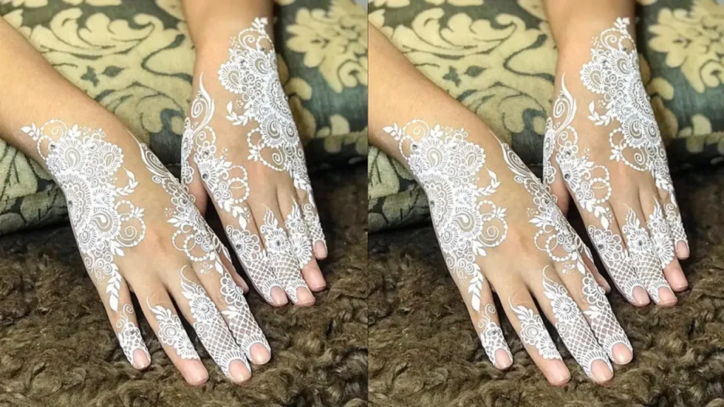 White Mehndi designs trending