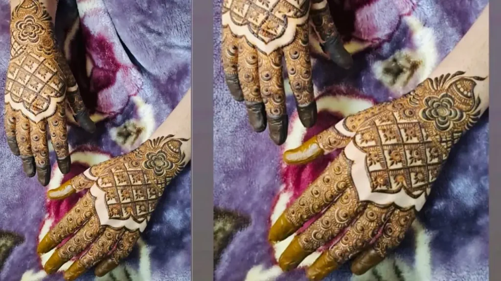 3D Bridal Bracelet Mehndi Design