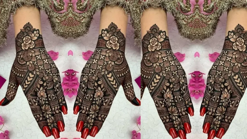 3D Bridal Mehndi Design 