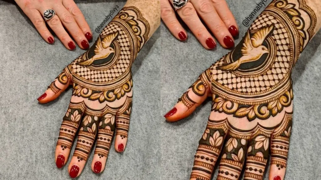 3D Embossed Mehndi Design