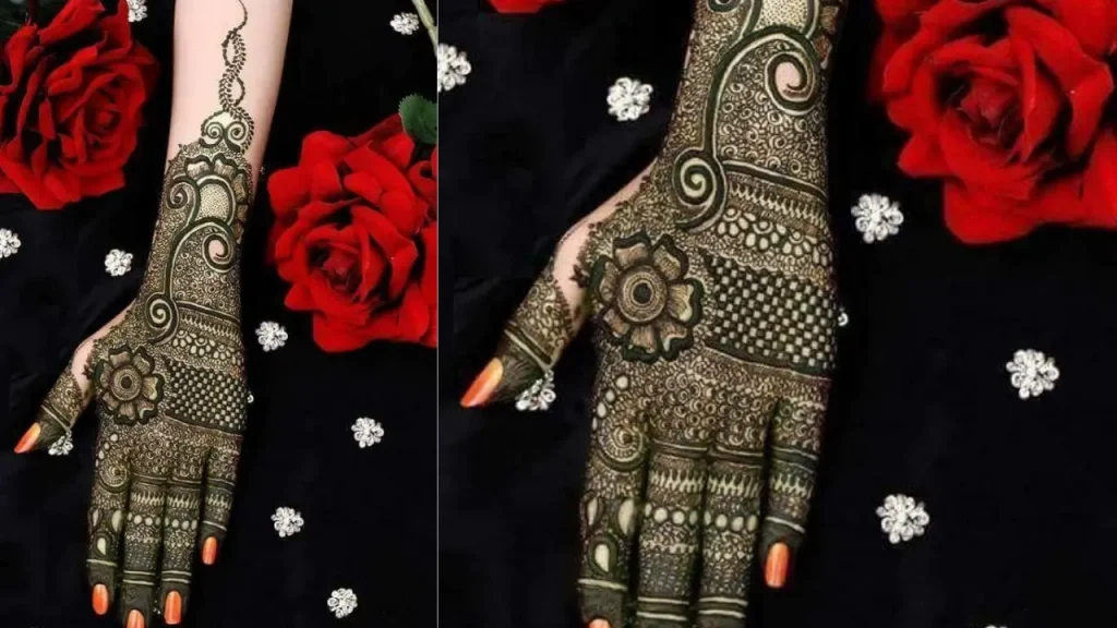 3D Floral Mehndi Design