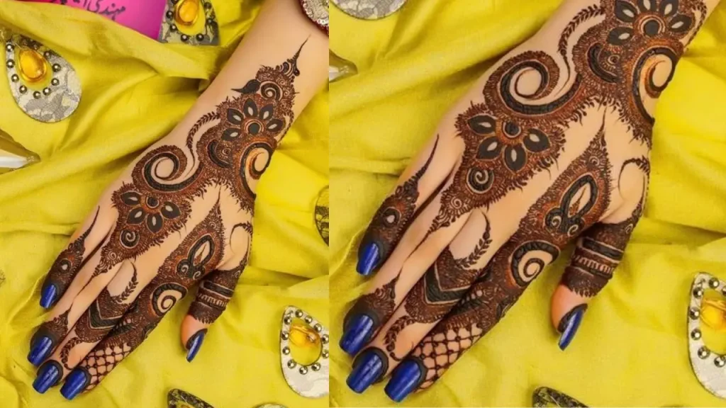 3D Zardozi Mehndi Design