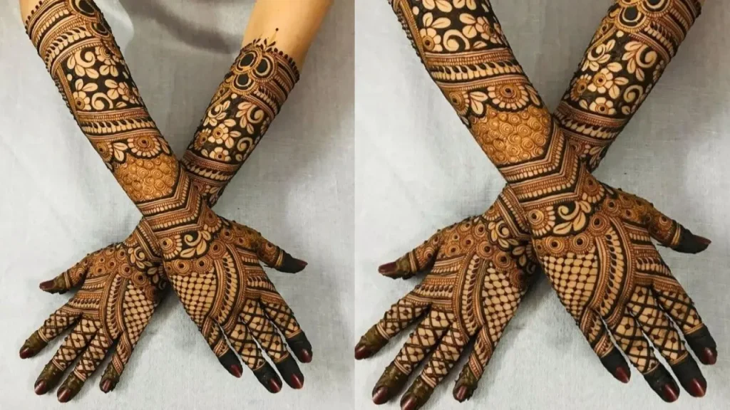 3d lotus mehndi design