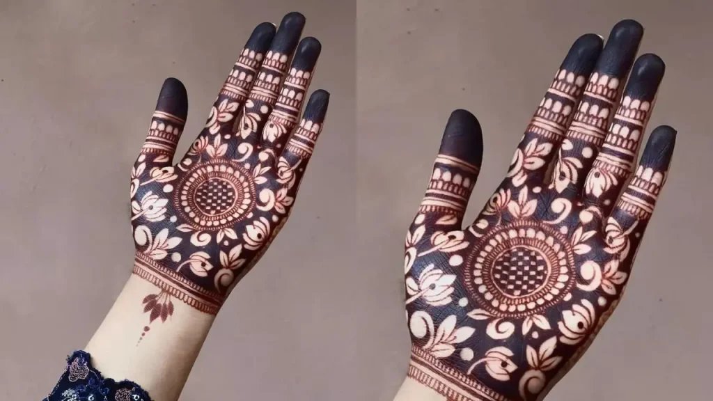 3d mehndi bridal design