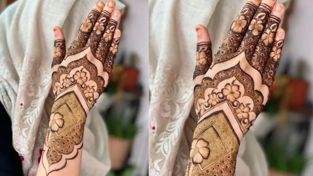 3d mehndi design back