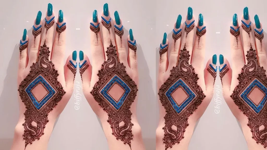 Accent 3D Glitter Mehndi Design