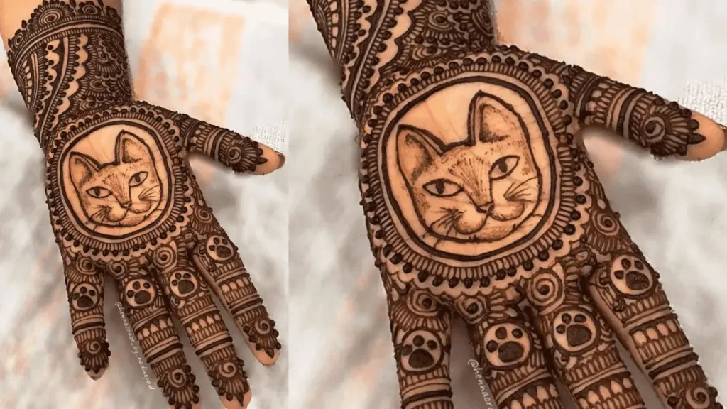 Animal Motifs 3D Mehndi Design