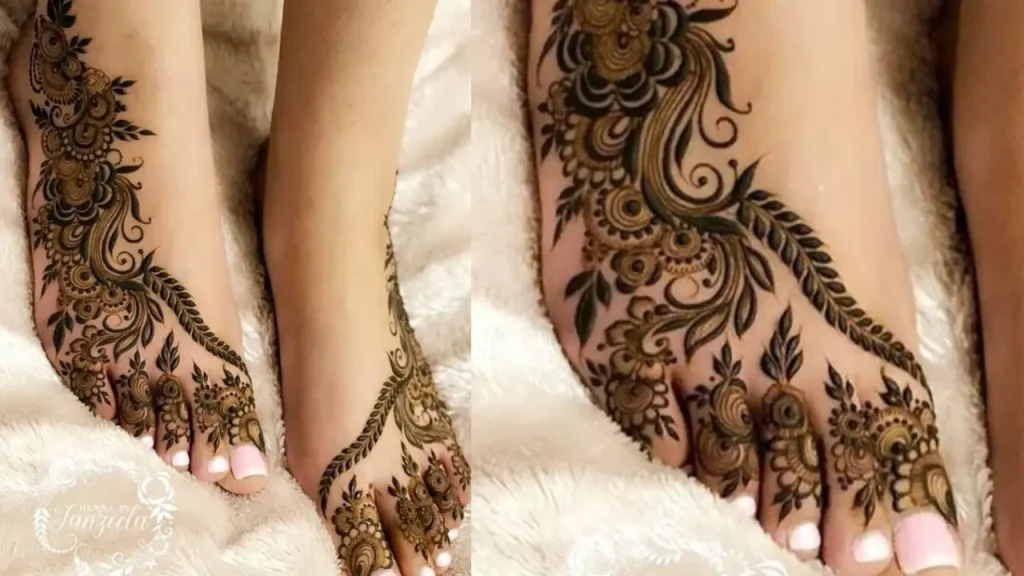 Arabic Feet Mehndi Design