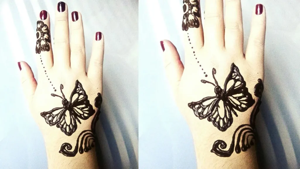 Butterfly Mehndi layout