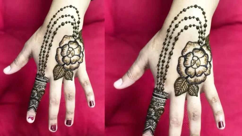 Dreamy Moonlit garden Mehndi design