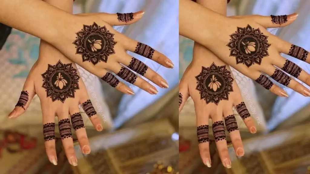 Ethnic Motif Melange mehndi design