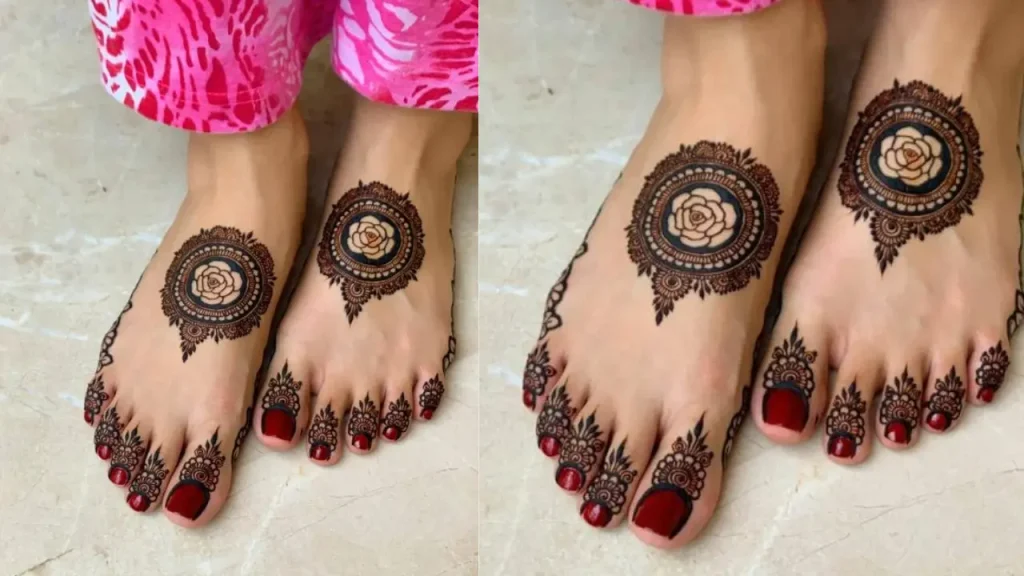 Feet mehndi design