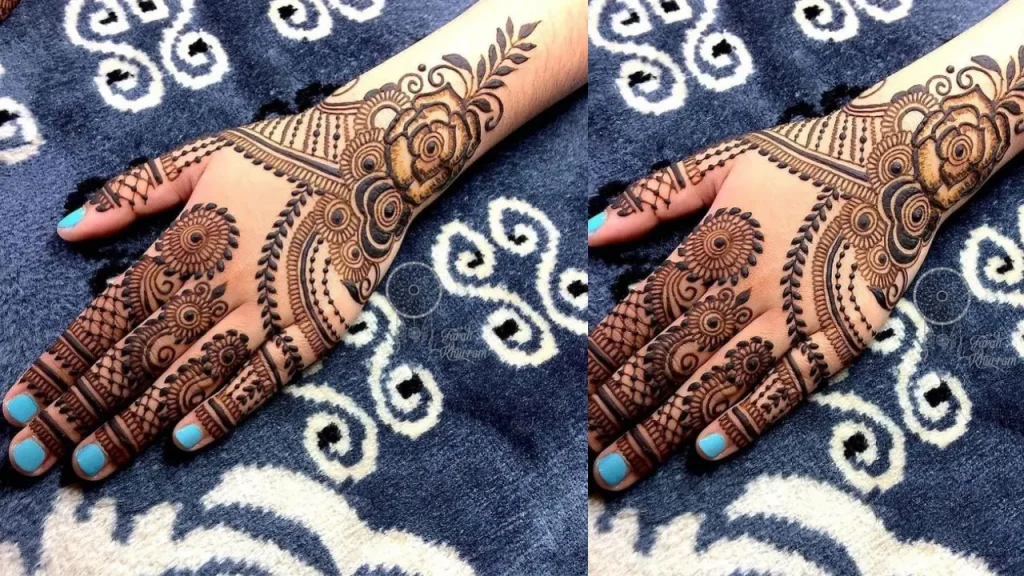 Fusion Modern 3D Mehndi Design