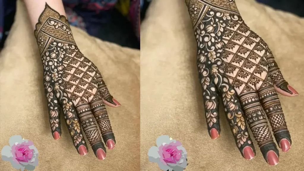 Geometric 3D Mehndi Design