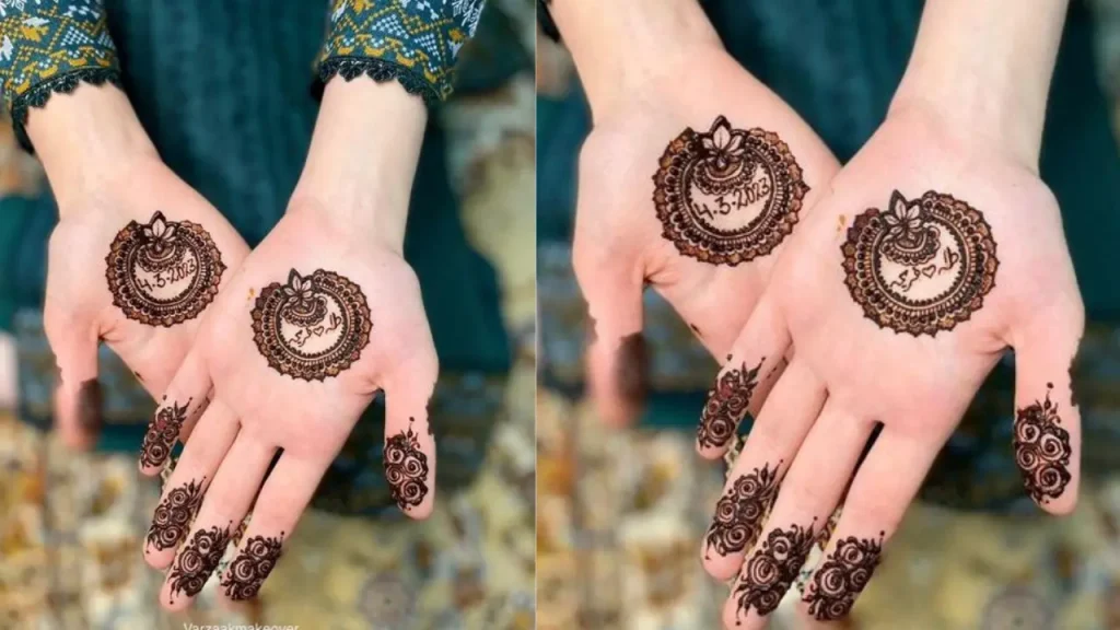 LOTUS SHAPE MEHNDI